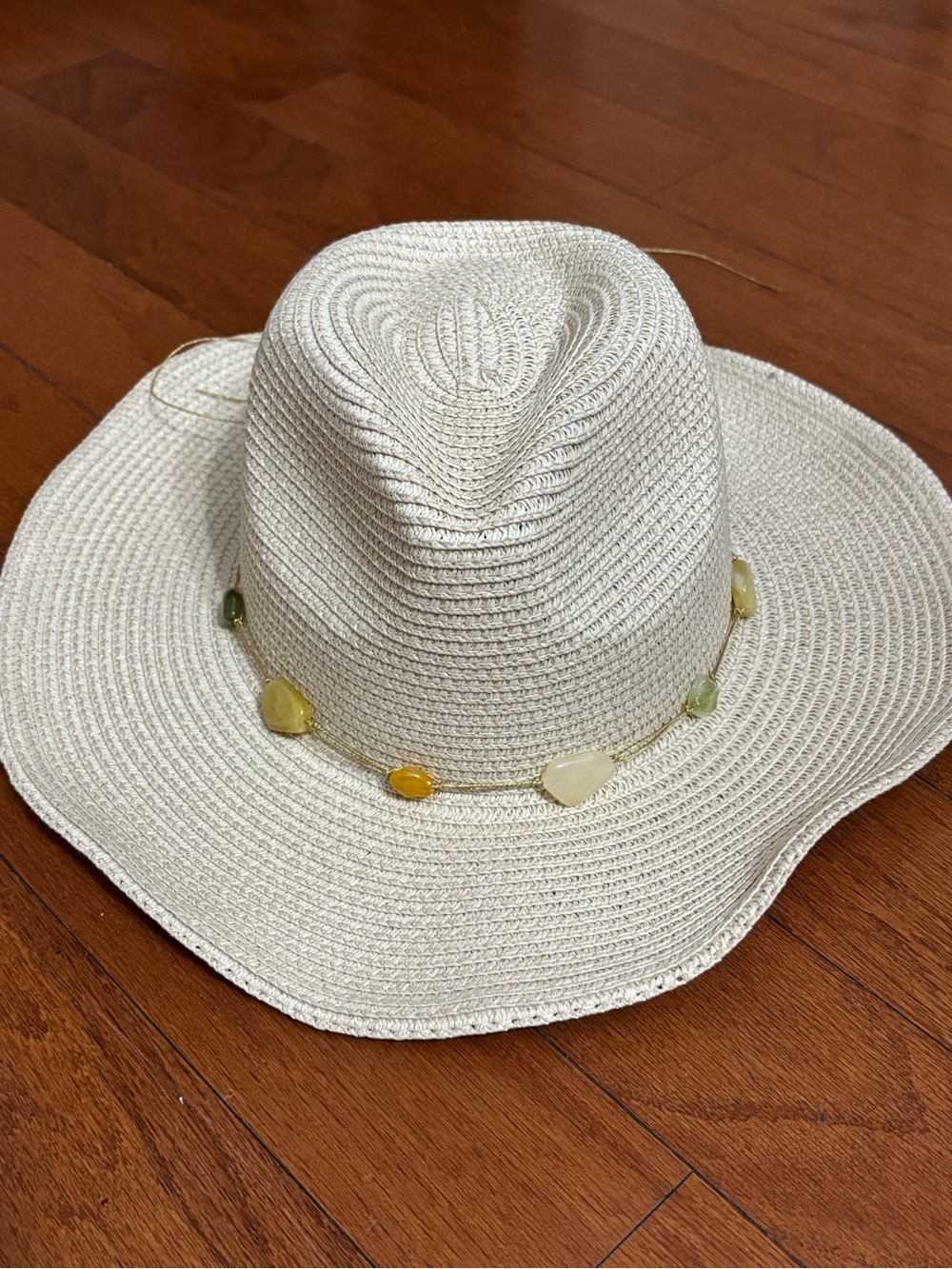 Women Western Cowgirl Hat Straw Shapeable Wide Brim Summer Embellished Hat